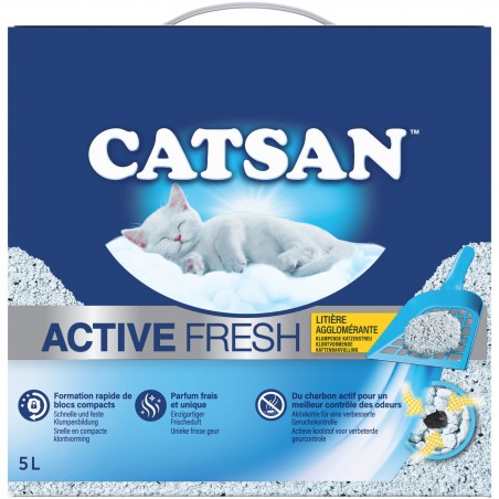 Litière Active Fresh agglomérante 5L - Catsan