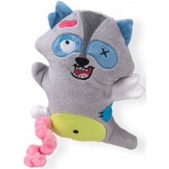 Jouet chien Scary raton-laveur avec os 17,5cm - Vadigran à 9,95 € - Vadigran - 17938 - Jouets en peluche