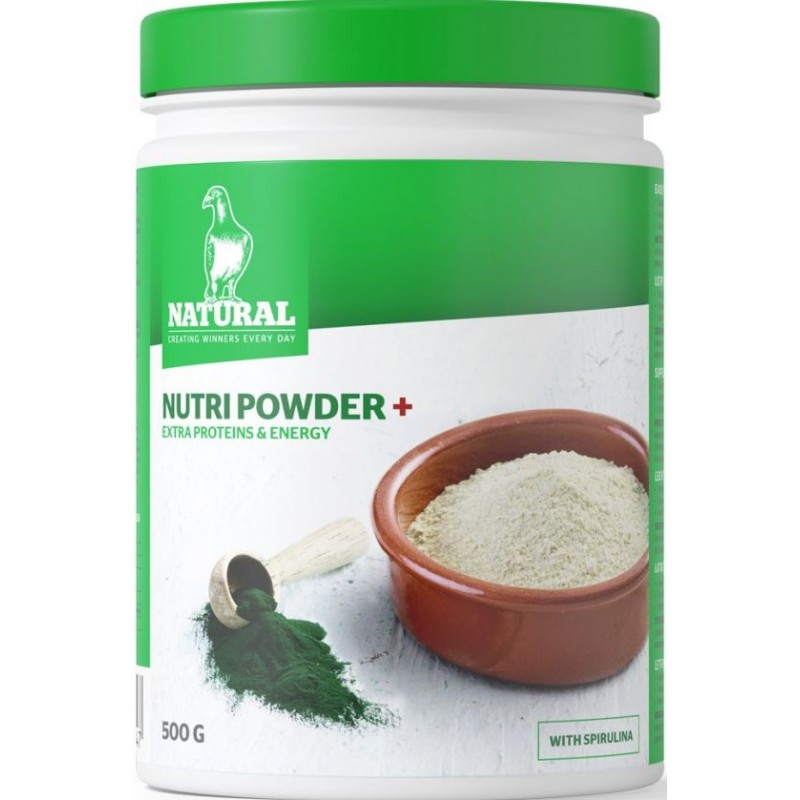 Nutri Powder + Protéines, énergie & spiruline supplémentaires 500gr - Natural