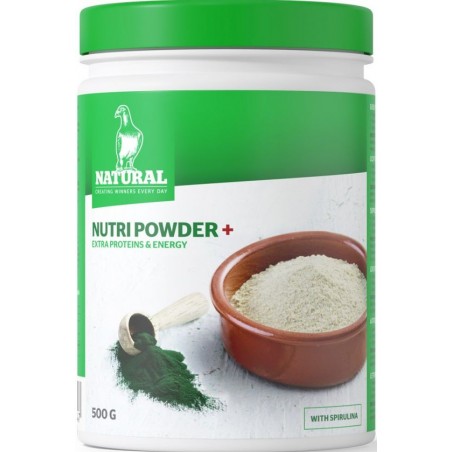 Nutri Powder + Protéines, énergie & spiruline supplémentaires 500gr - Natural à 10,45 € - Natural - 30035 - Complément Alimen...