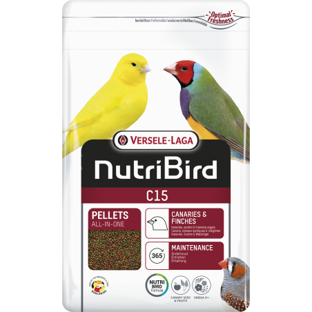 C15 Granulés extrudés - aliment d'entretien pour canaris, oiseaux exotiques et indigènes 3kg - Nutribird à 15,55 € - Nutribir...