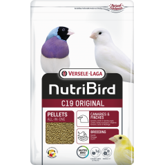 C19 Original Granulés extrudés - aliment d'élevage pour canaris, oiseaux exotiques et indigènes 3kg - Nutribird 422108 Nutrib...