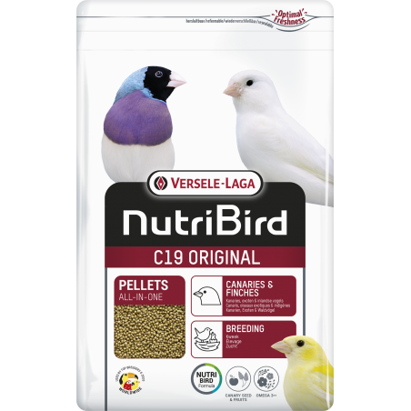 C19 Original Granulés extrudés - aliment d'élevage pour canaris, oiseaux exotiques et indigènes 3kg - Nutribird à 16,75 € - N...