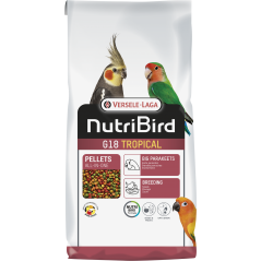 G18 Tropical Granulés extrudés - aliment d'élevage pour grandes perruches 10kg - Nutribird à 57,85 € - Nutribird - 422119 - N...