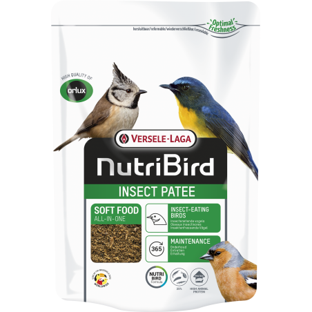 Insect Patée Aliment complet pour oiseaux insectivores 250gr - Nutribird à 6,95 € - Nutribird - 422149 - Nutribird