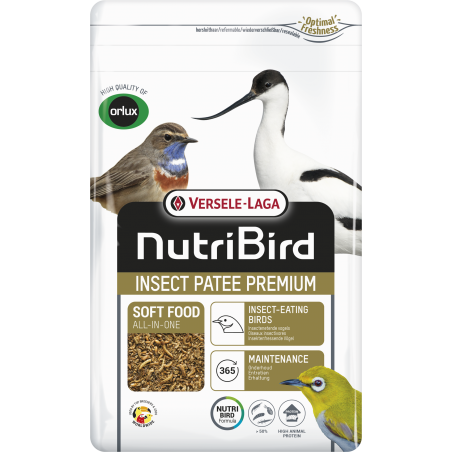 Insect Patée Premium Aliment complet pour oiseaux insectivores 500gr - Nutribird à 19,99 € - Nutribird - 422152 - Nutribird