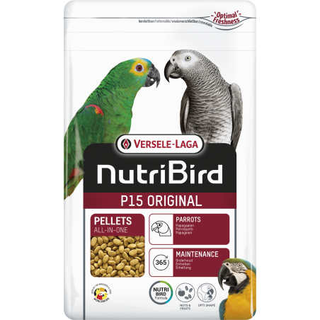 P15 Original Granulés extrudés - aliment d'entretien pour perroquets 3kg - Nutribird à 27,35 € - Nutribird - 422126 - Nutribird