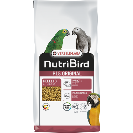 P15 Original Granulés extrudés - aliment d'entretien pour perroquets 10kg - Nutribird à 51,99 € - Nutribird - 422127 - Nutribird