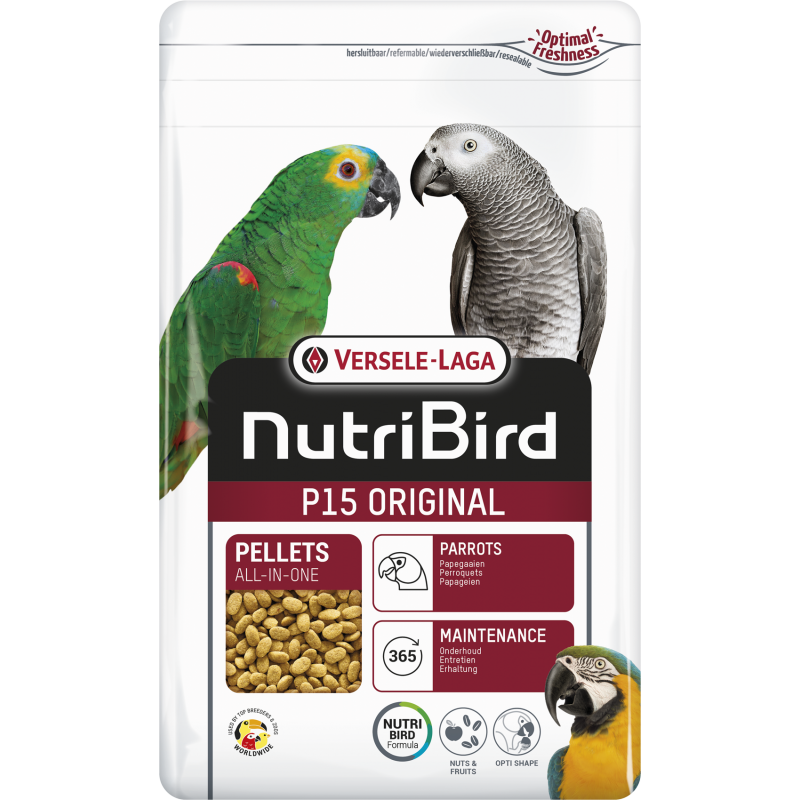 P15 Original Granulés extrudés - aliment d'entretien pour perroquets 1kg - Nutribird