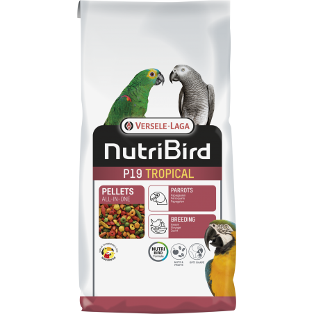 P19 Tropical Granulés extrudés - aliment d'élevage pour perroquets 10kg - Nutribird à 57,85 € - Nutribird - 422132 - Nutribird