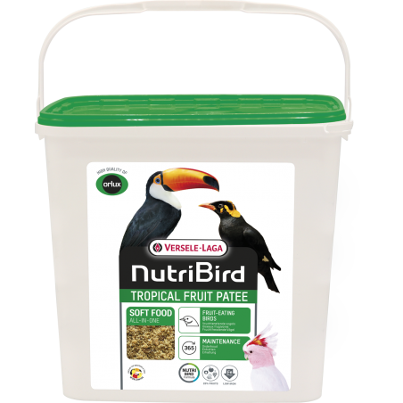 Tropical Fruit Patée Aliment complet pour oiseaux frugivores 5kg - Nutribird à 38,90 € - Nutribird - 422141 - Nutribird