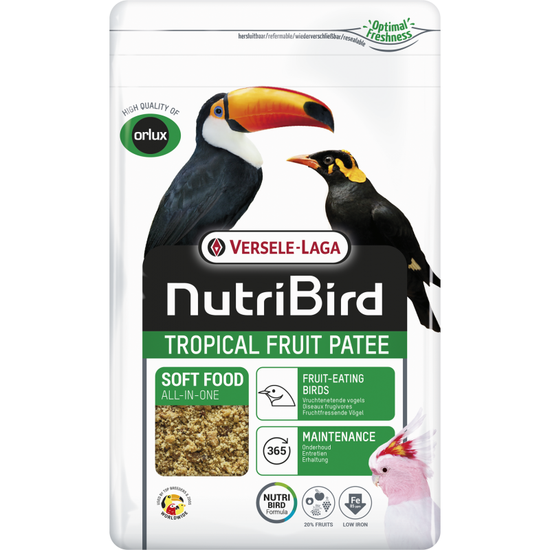 Tropical Fruit Patée Aliment complet pour oiseaux frugivores 1kg - Nutribird