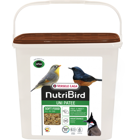 Uni Patée Aliment complet pour oiseaux frugivores et insectivores 5kg - Nutribird à 31,70 € - Nutribird - 422147 - Oiseaux