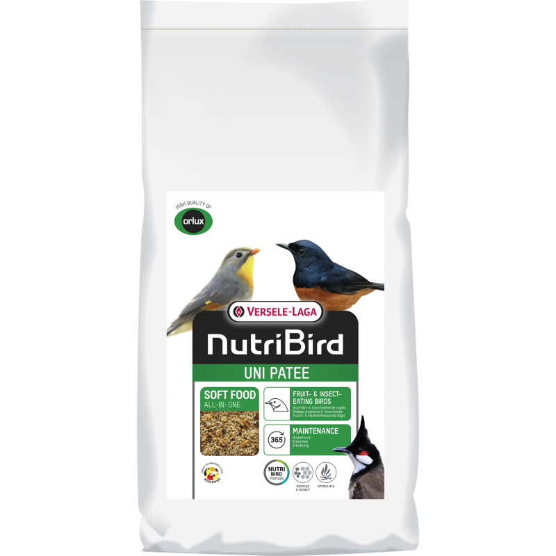 Uni Patée Aliment complet pour oiseaux frugivores et insectivores 25kg - Nutribird