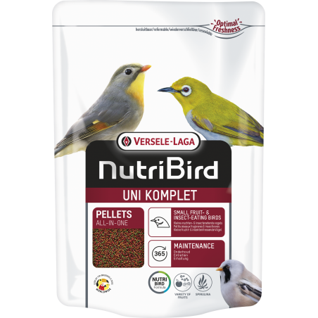 Uni Komplet Granulés extrudés - aliment d'entretien pour petits oiseaux frugivores et insectivores 250gr - Nutribird