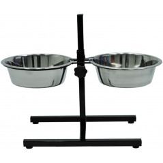 Bar à chien avec 2 mangeoires inox 2x4000ml - Vadigran à 31,45 € - Vadigran - 14925 - Gamelles