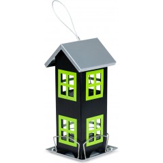 Colonne à graines Chloé Noir 20x20x26cm - Vadigran à 19,95 € - Vadigran - 15571 - Abris & Mangeoires