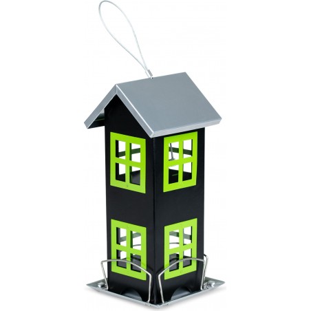 Colonne à graines Chloé Noir 20x20x26cm - Vadigran à 19,95 € - Vadigran - 15571 - Abris & Mangeoires