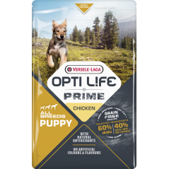 Prime Puppy All breeds sans céréales au poulet 2,5kg - Opti Life à 20,80 € - Opti Life - 433064 - Opti Life