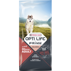 Prime Adult All breeds sans céréales au saumon 12,5kg - Opti Life à 83,20 € - Opti Life - 433069 - Opti Life