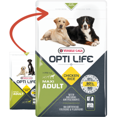 Adult Maxi - grands chiens adultes - Poulet 12,5kg - Opti Life à 62,99 € - Opti Life - 431140 - Opti Life