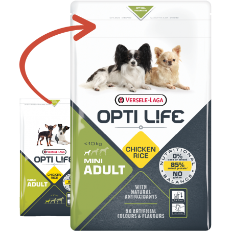 Adult Mini - petits chiens adultes - Poulet 2,5kg - Opti Life à 19,15 € - Opti Life - 431145 - Opti Life