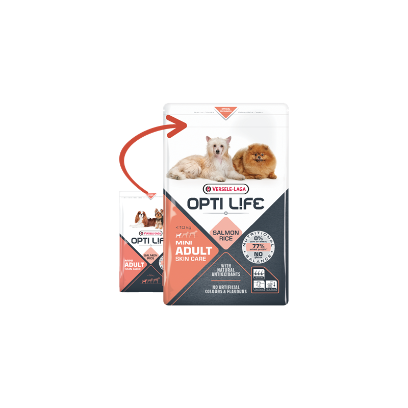 Adult Skin Care Mini - petits chiens - Saumon 2,5kg - Opti Life