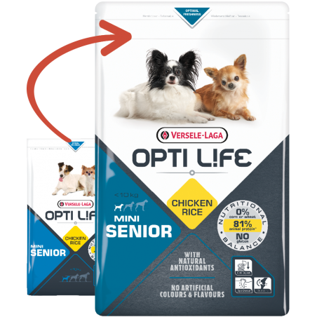 Senior Mini - petits chiens âgés - Poulet 2,5kg - Opti Life 431159 Opti Life 20,00 € Ornibird