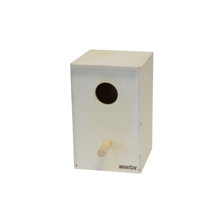 Nid en bois pour perruches grand modèle 23x15,5x24,5cm à 10,35 € - Benelux - 14630 - Nids