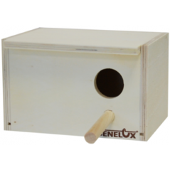 Nid en bois pour oiseaux exotiques horizontal 17,5x15x9,5cm à 4,95 € - Benelux - 14636 - Nids