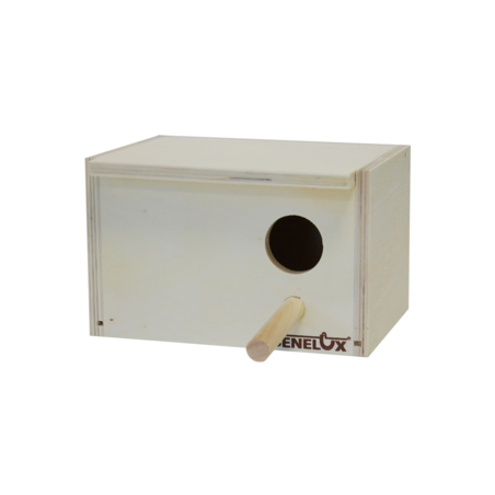 Nid en bois pour oiseaux exotiques horizontal 17,5x15x9,5cm 14636 Benelux 4,95 € Ornibird