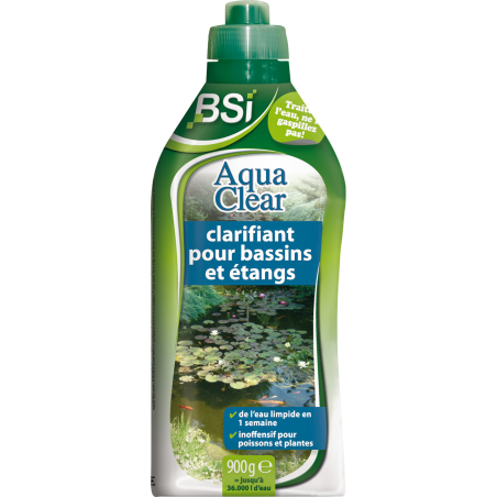 Aqua Clear clarifiant pour bassins et étangs 900gr - BSI à 20,95 € - BSI - 17898 - Traitement de l'eau