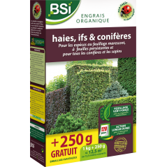 Engrais bio pour haies, ifs et conifères 4kg - BSI à 17,95 € - BSI - 20331 - Plantes, Buis & Légumes