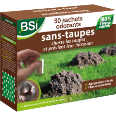 BSI Sans Taupes 50 Sachets Hydrosolubles - BSI à 19,95 € - BSI - 64110 - Gazon