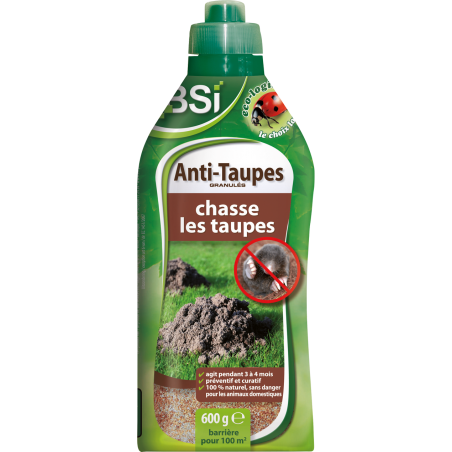 Anti-taupes granulés 600gr - BSI à 19,50 € - BSI - 50611 - Gazon