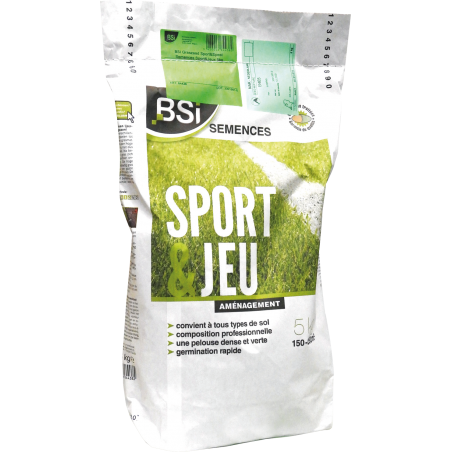 Semences Gazon Sport et Jeux 15kg - BSI à 199,95 € - BSI - 64594 - Gazon