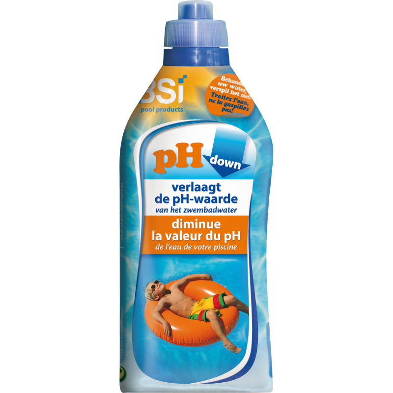 PH Down liquide, diminue pH piscine 1L - BSI