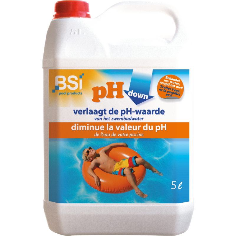 PH Down liquide, diminue pH piscine 5L - BSI