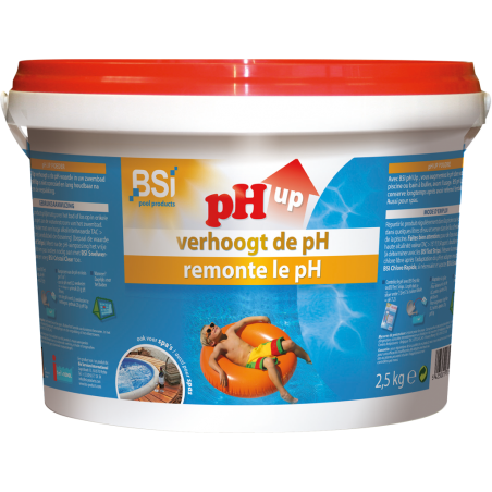 PH UP poudre, augmente pH piscine 2,5kg - BSI à 14,50 € - BSI - 6265 - Piscine