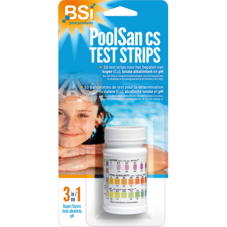 PoolSan Test Strips 50 pcs - BSI à 26,50 € - BSI - 64451 - Piscine