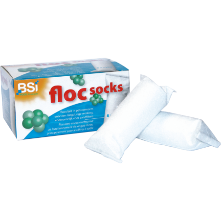 Floc socks 8x125gr - BSI à 20,12 € - BSI - 6449 - Piscine