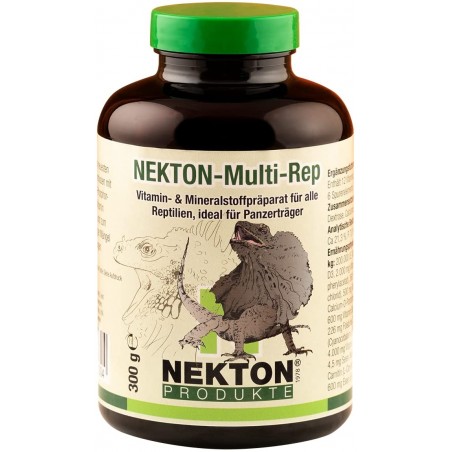 Nekton-Multi-Rep 300gr - Complexe vitaminés pour reptiles - Nekton à 28,50 € - Nekton - 220300 - Vitamines et suppléments