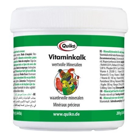 Chaux vitaminé, apport en minéraux 200gr - Quiko 280312 Quiko 6,60 € Ornibird