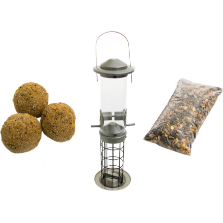 Set mangeoire double + nourriture/boules à 11,95 € - Benelux - 17681 - Oiseaux de la nature