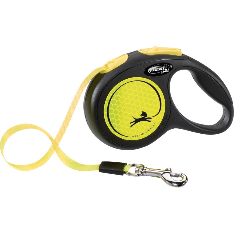 Flexi New NEON Laisse sangle Jaune Fluo XS/3m - Flexi