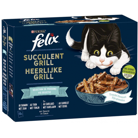 Succulent Grill Sélection de poissons 12x80gr - Felix 12471379 Purina 7,00 € Ornibird