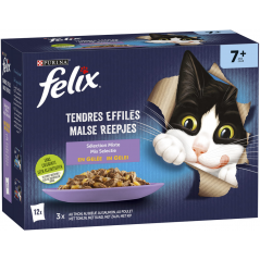 Tendres Effilés Senior 12x85gr - Felix à 7,00 € - Purina - 12471429 - Felix