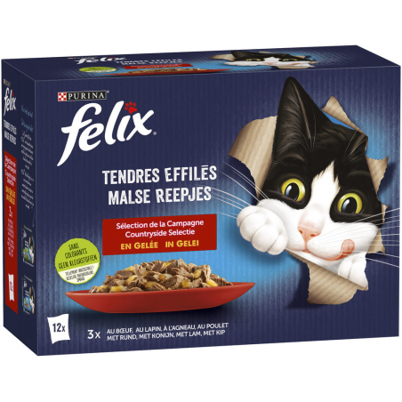 Tendres Effilés Sélection de la campagne en gelée 12x85gr - Felix 12471283 Purina 7,00 € Ornibird