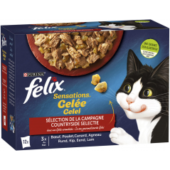 Sensations Sélection de la campagne en gelée 12x85gr - Felix à 7,00 € - Purina - 12471609 - Felix