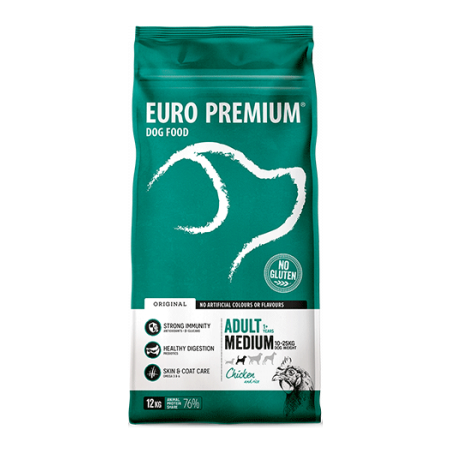 Medium Adult Chicken & Rice 3kg - Euro Premium à 17,95 € - Euro Premium - Dog Food - 62102 - Euro Premium - Dog Food